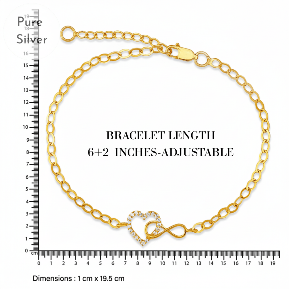 Heart & Infinity Bracelet - Tresha