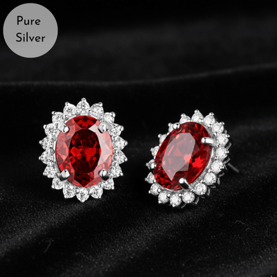 Ruby Red Zircon Stud - Tresha