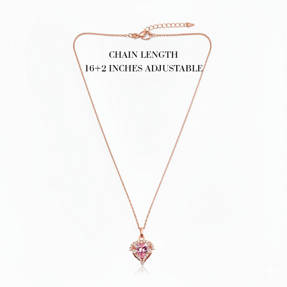Rosy Haze Heart Pendant - Tresha