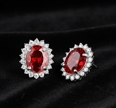 Ruby Red Diamond Stud - Tresha