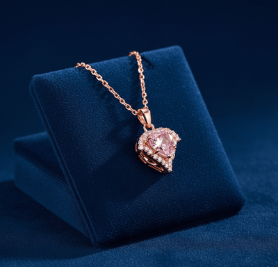 Rosy Haze Heart Pendant - Tresha
