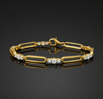 Golden Glow Diamond Bracelet - Tresha