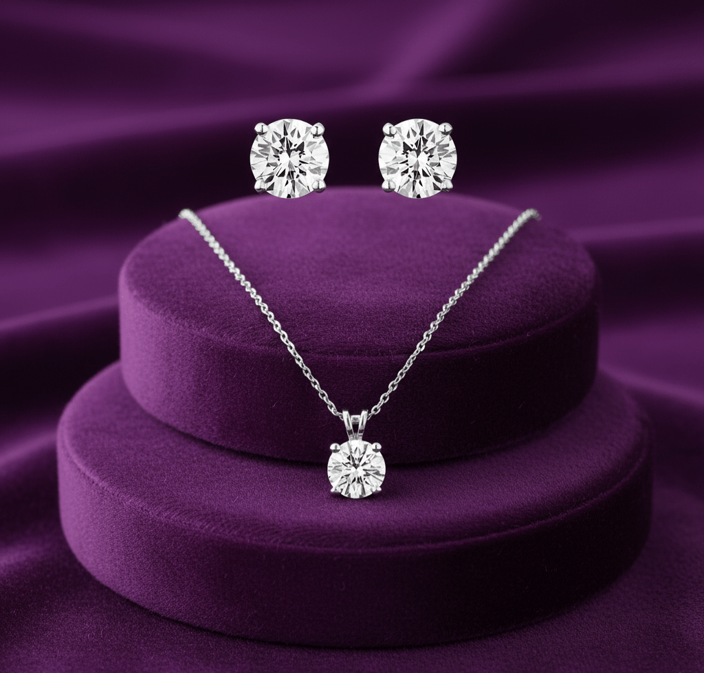 Serenity Diamond Pendant Set - Tresha
