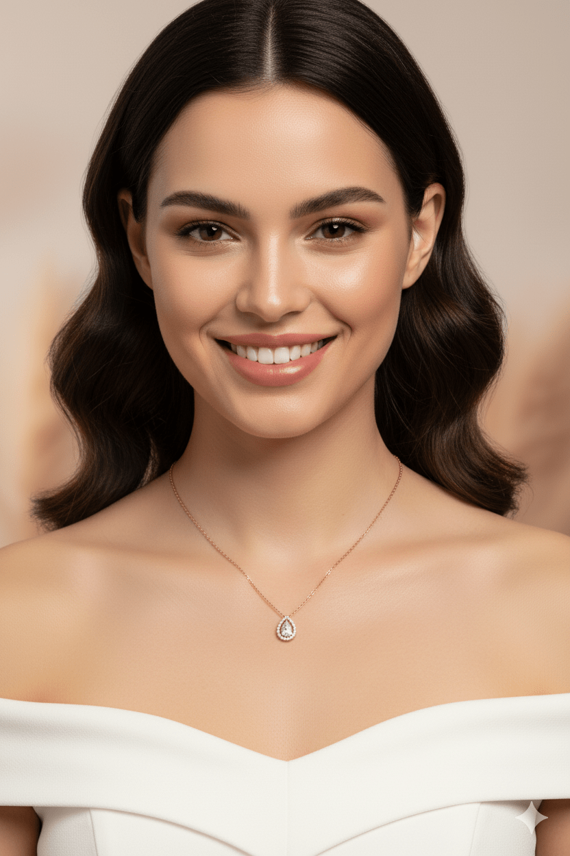 Silver Teardrop Pendant - Tresha