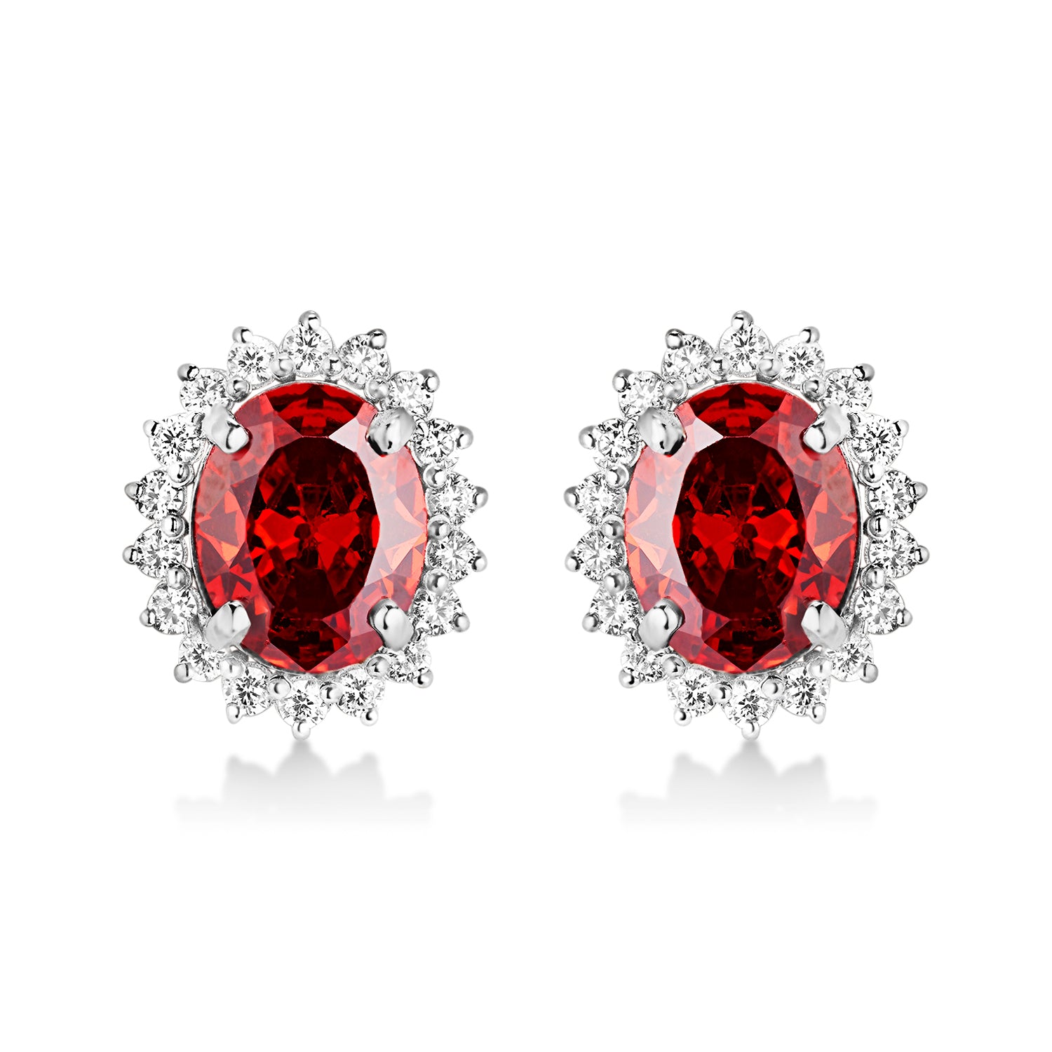 Ruby Red Diamond Stud