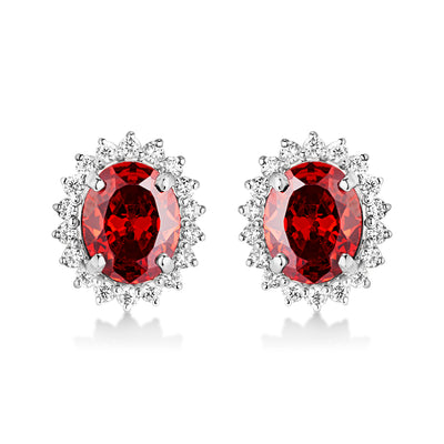 Ruby Red Diamond Stud