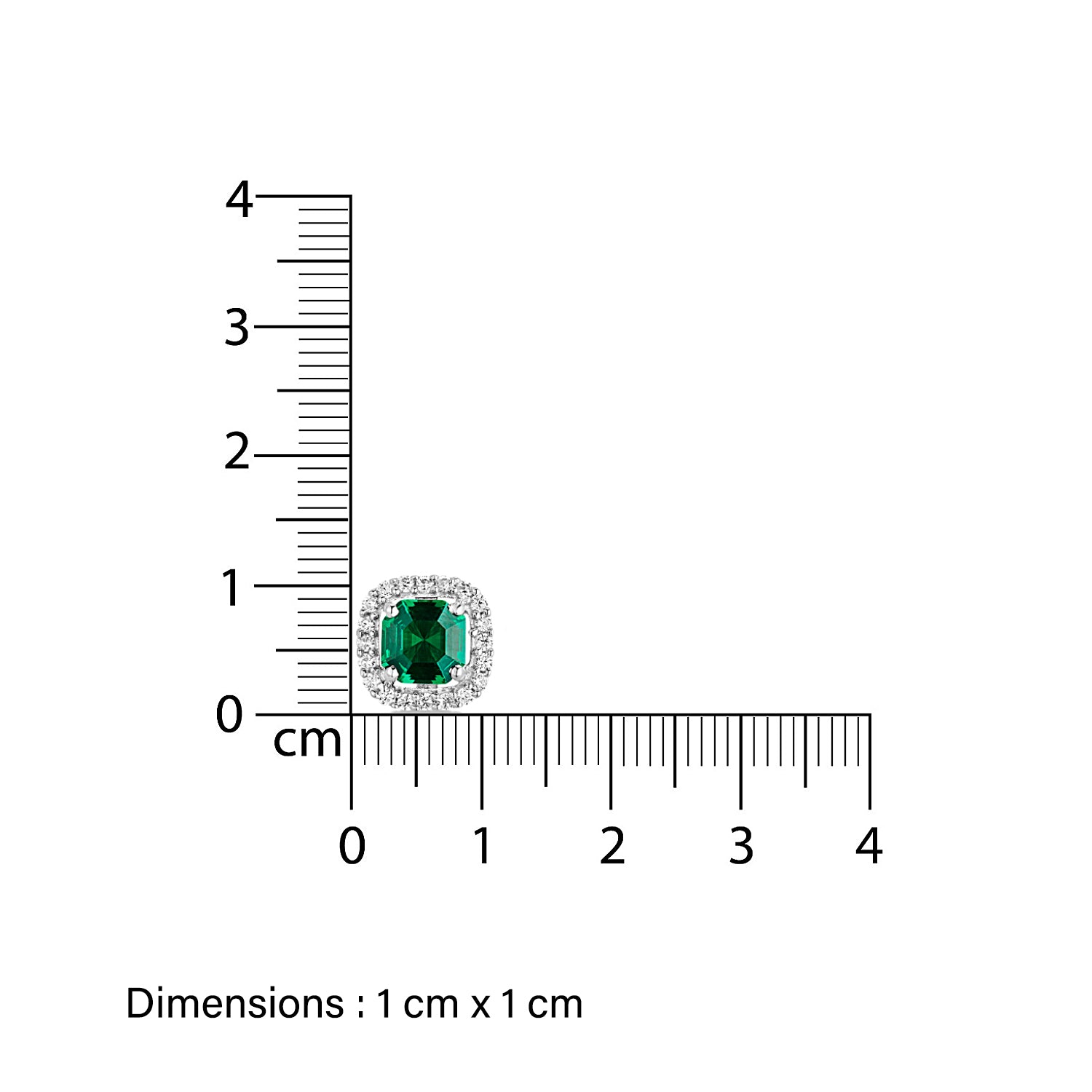 Nysa Green Diamond Stud