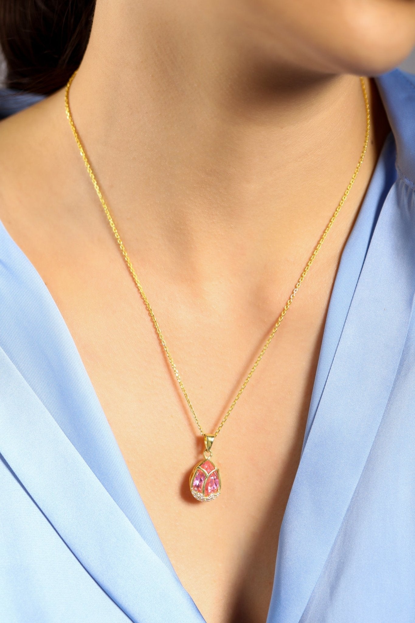 Pink Tulip Pendant - Tresha