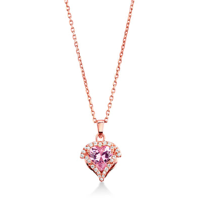 Rosy Haze Heart Pendant