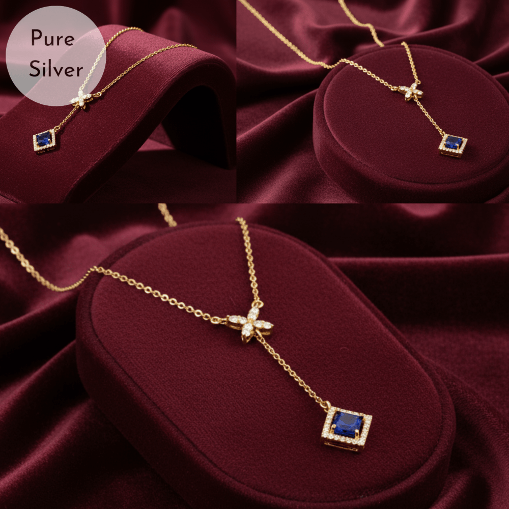 Blue Crystal Shine Pendant - Tresha