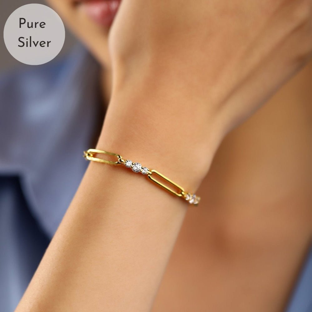 Golden Glow Diamond Bracelet - Tresha