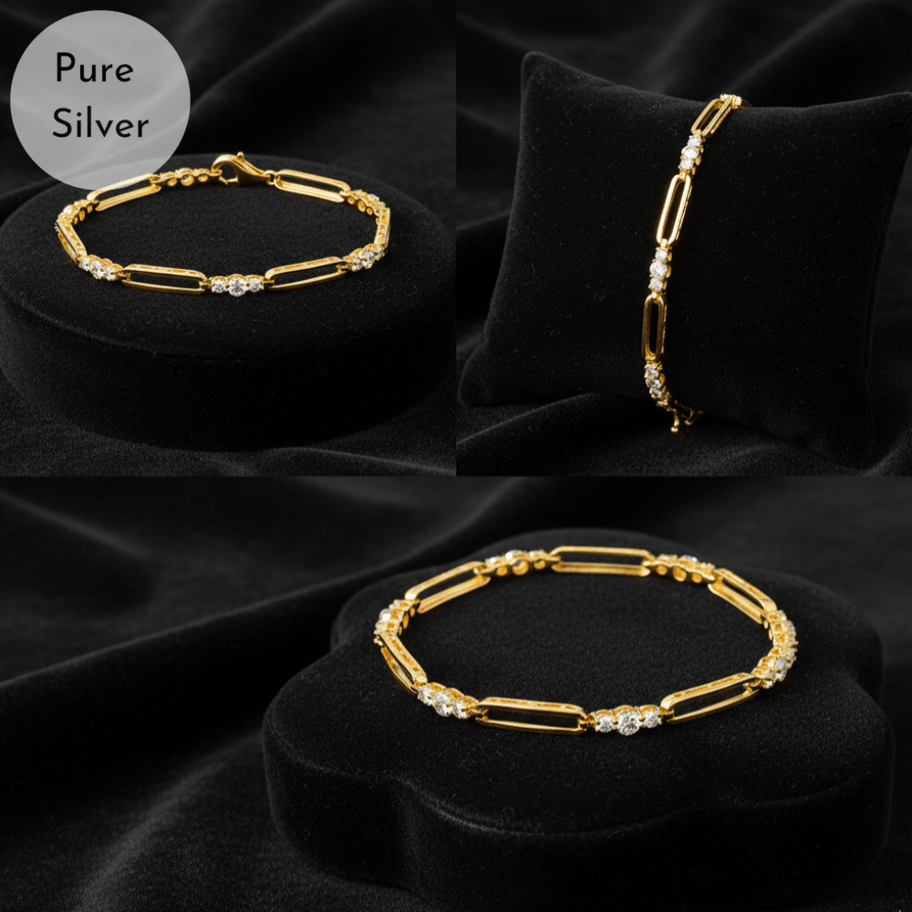 Golden Glow Diamond Bracelet - Tresha