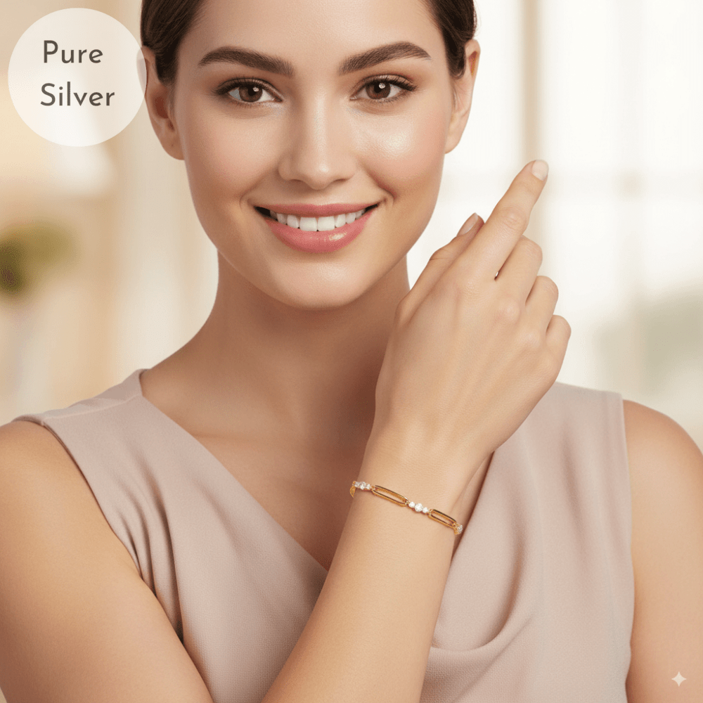 Golden Glow Diamond Bracelet - Tresha