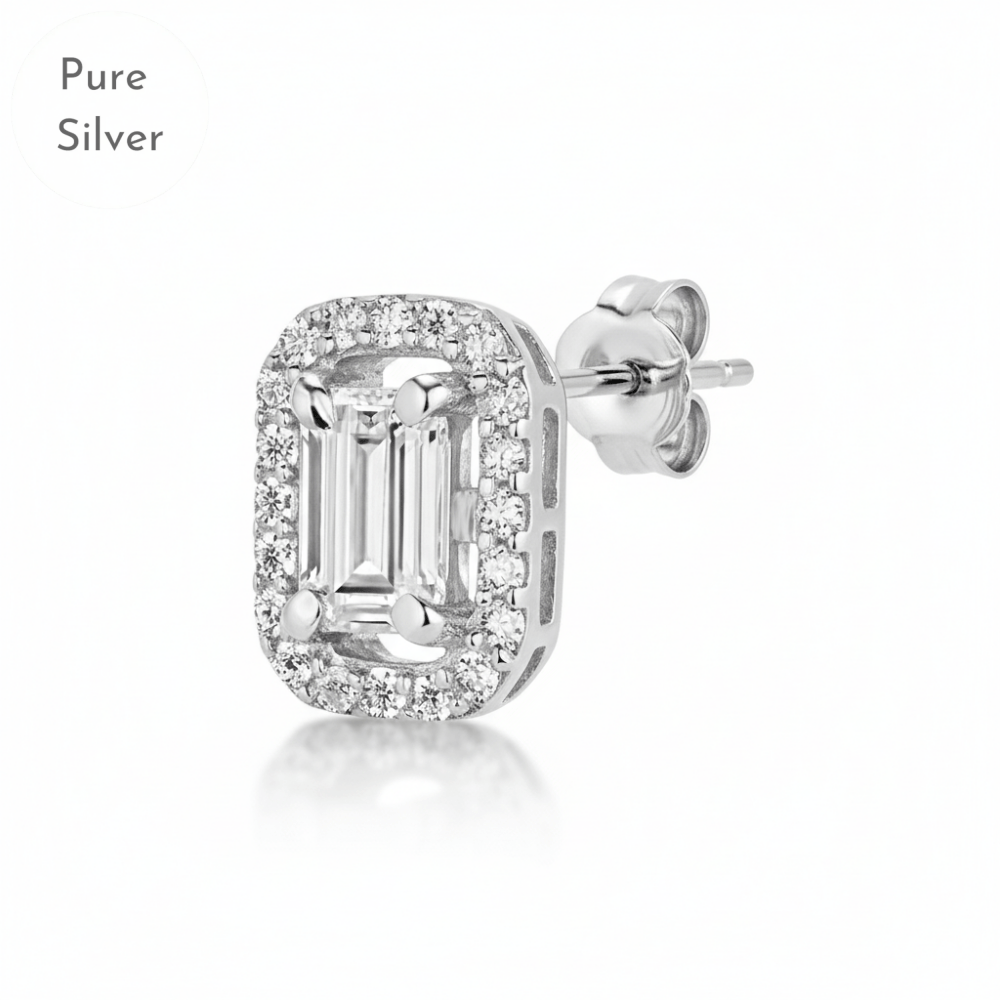 Halo Zircon Studs - Tresha