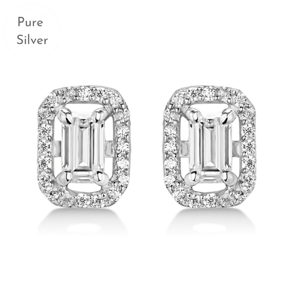 Halo Zircon Studs - Tresha