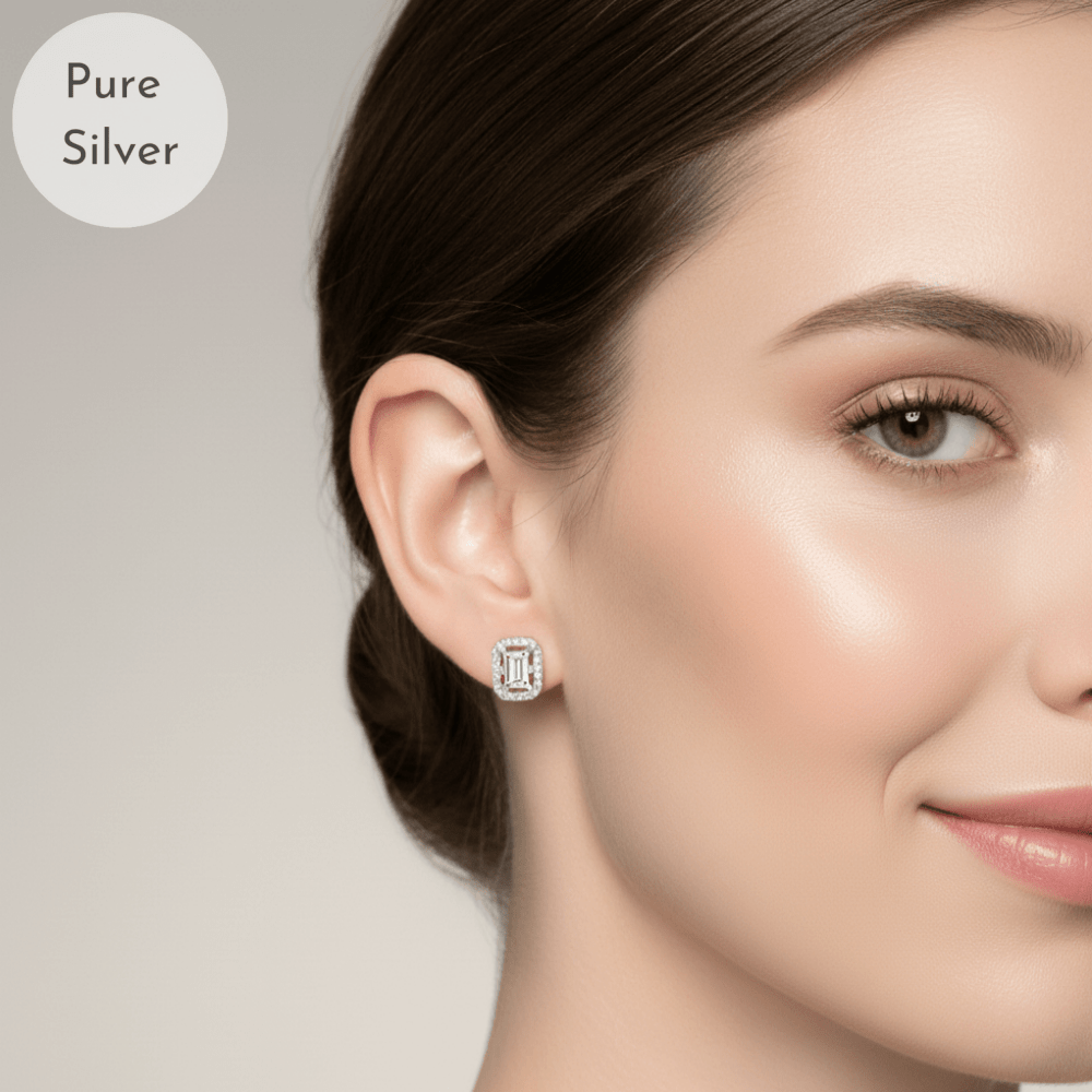 Halo Zircon Studs - Tresha