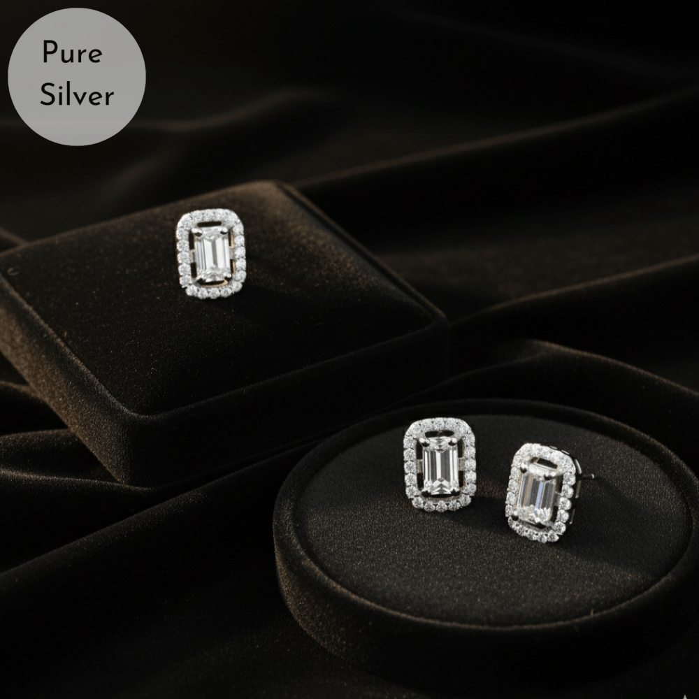 Halo Zircon Studs - Tresha