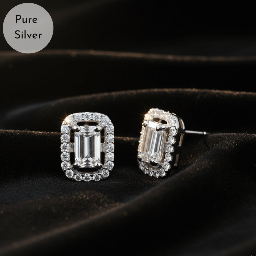 Halo Zircon Studs - Tresha