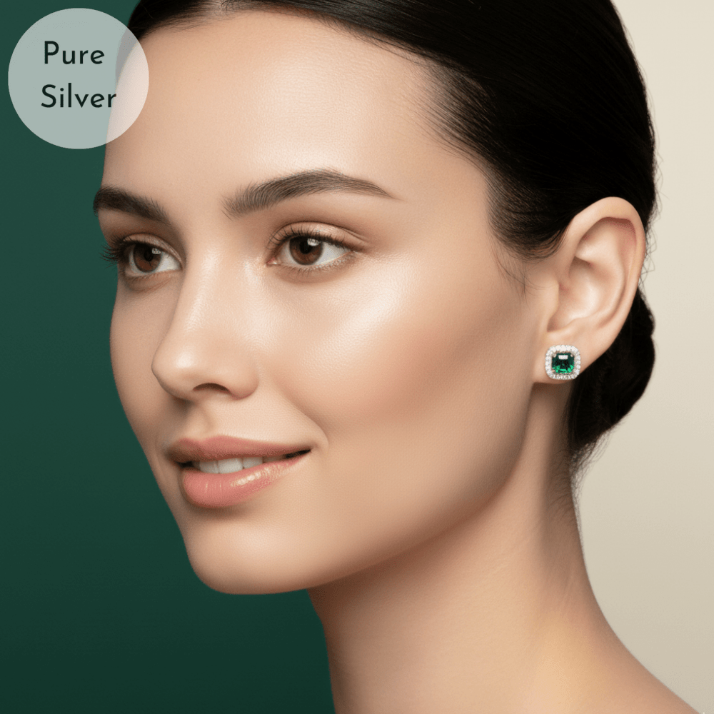 Nysa Green Zircon Stud - Tresha