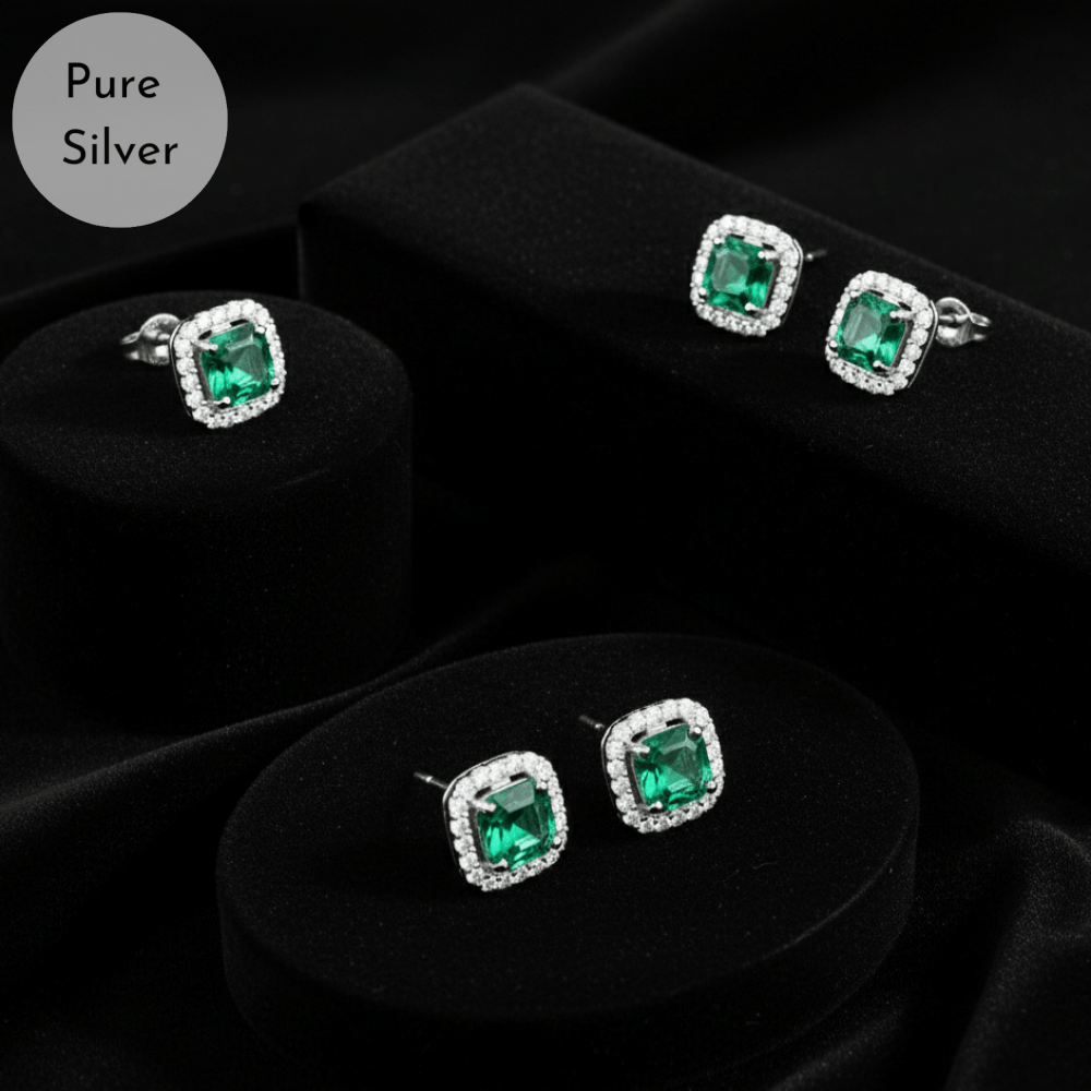 Nysa Green Zircon Stud - Tresha