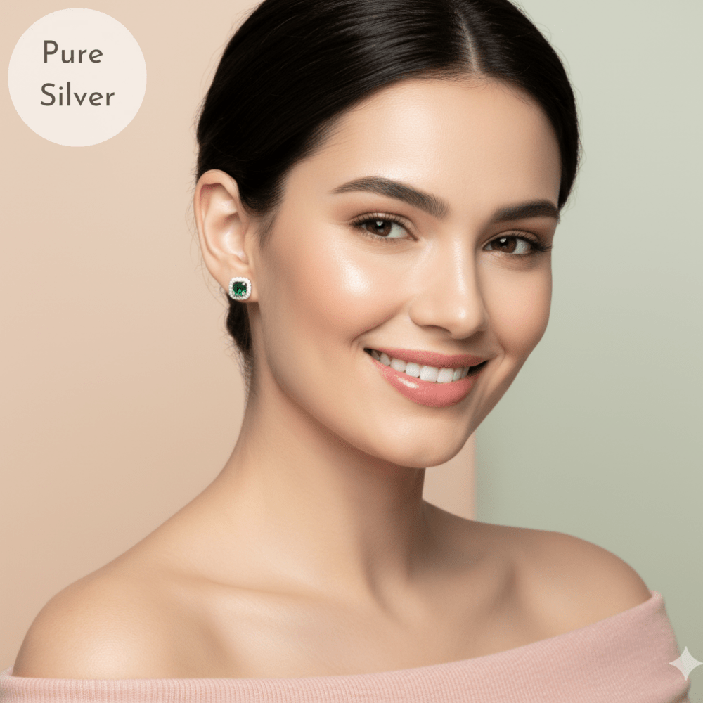Nysa Green Zircon Stud - Tresha