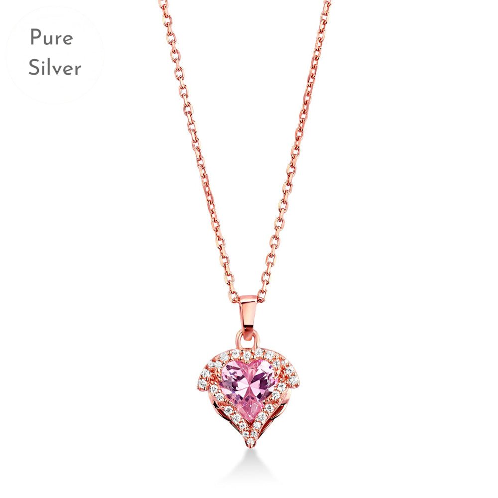 Rosy Haze Heart Pendant - Tresha