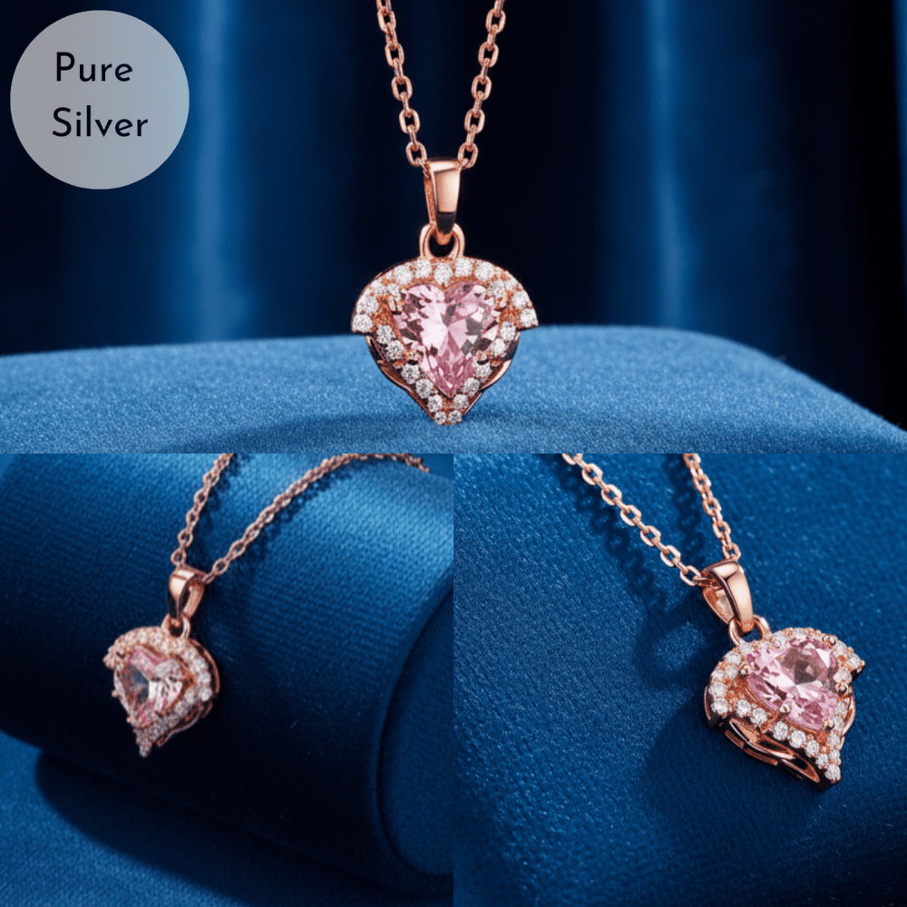 Rosy Haze Heart Pendant - Tresha