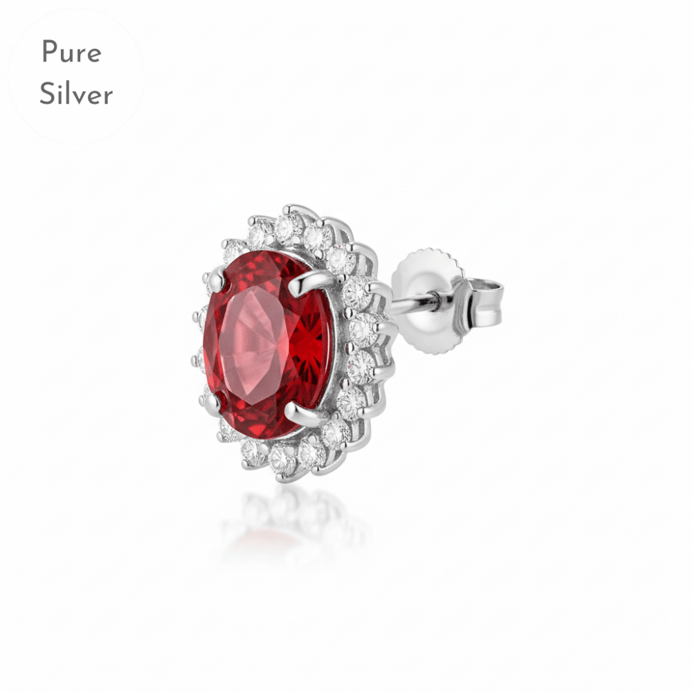 Ruby Red Zircon Stud - Tresha
