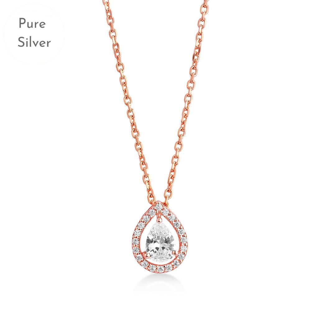 Silver Teardrop Pendant - Tresha