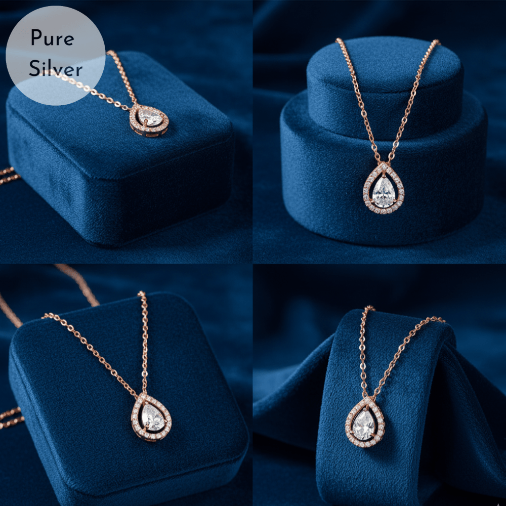Silver Teardrop Pendant - Tresha