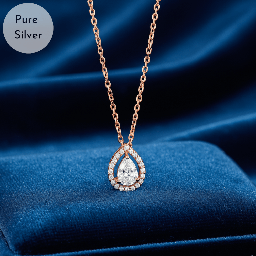 Silver Teardrop Pendant - Tresha