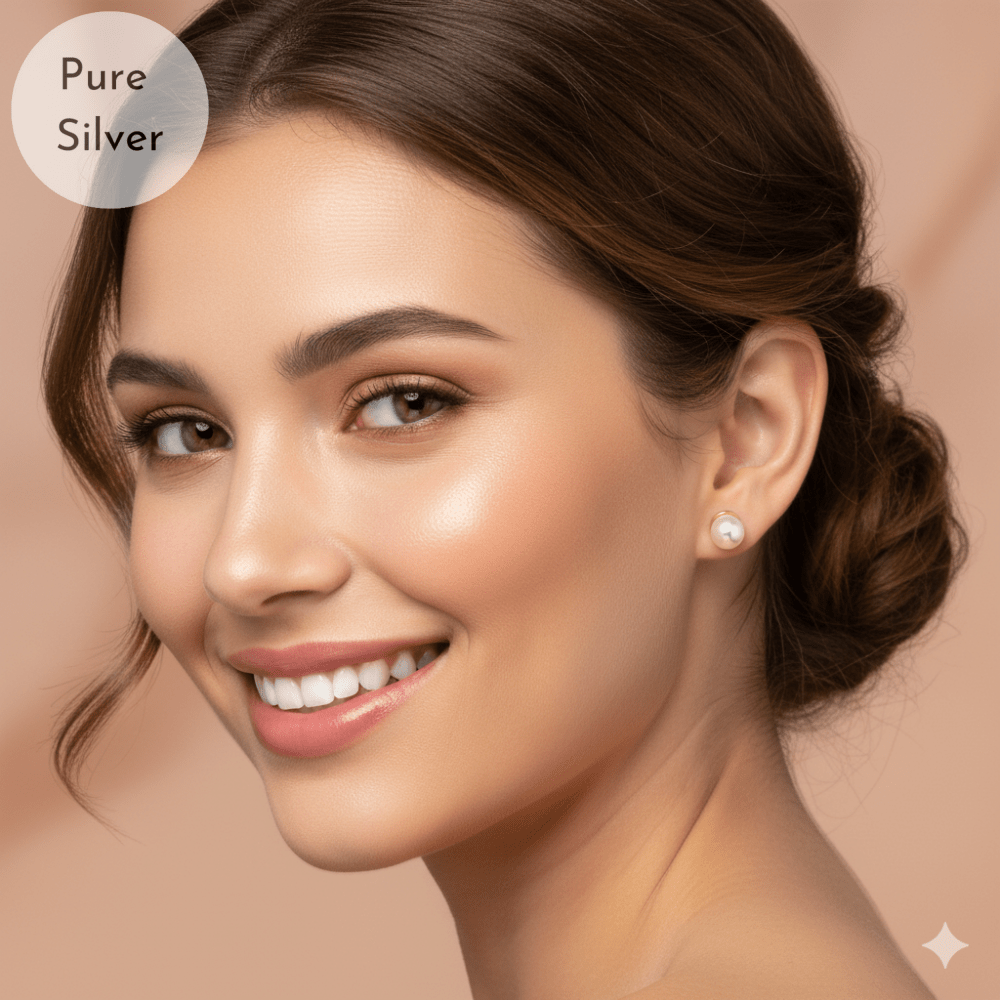 White Pearl Earring - Tresha