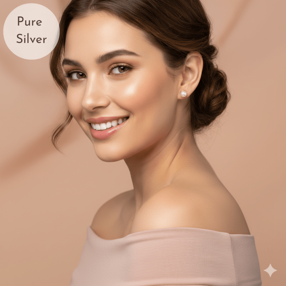 White Pearl Earring - Tresha