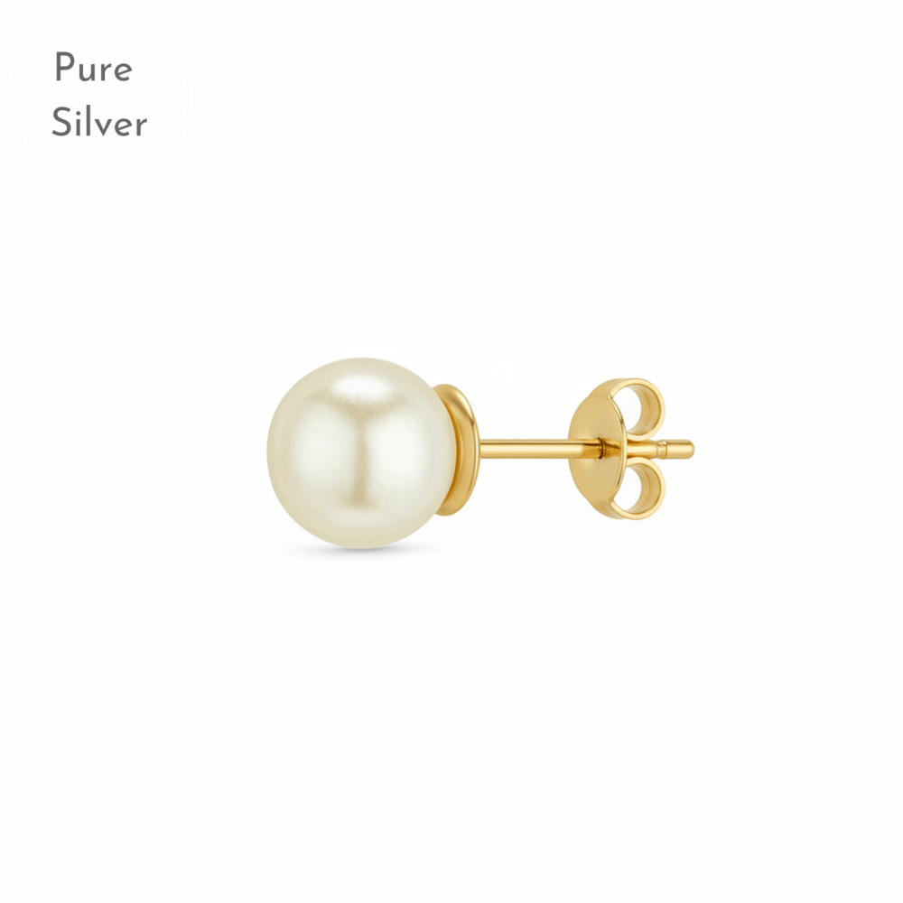 White Pearl Earring - Tresha
