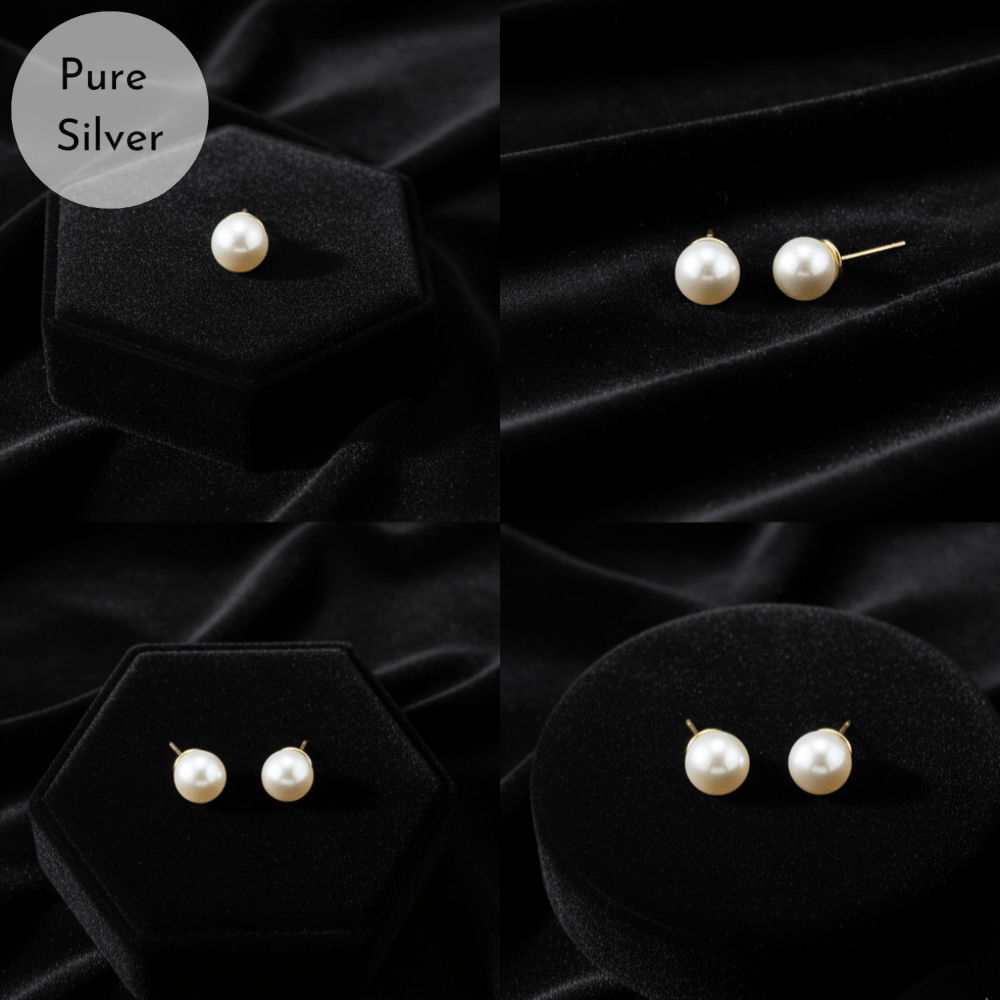 White Pearl Earring - Tresha